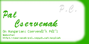 pal cservenak business card